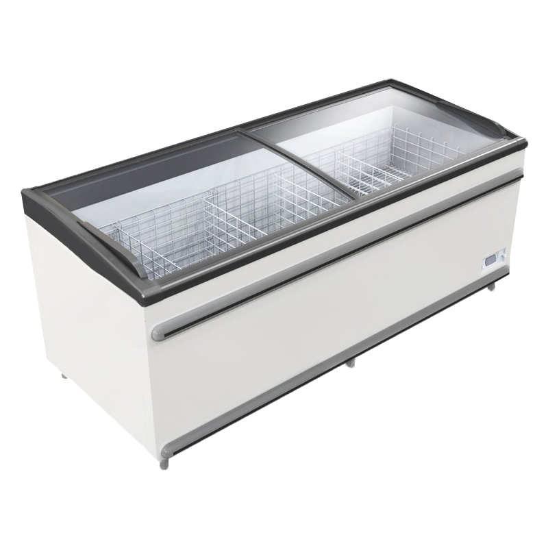 KH-IZMIR 2100 C/FR | Chest cooler/freezer with sliding curved glass top