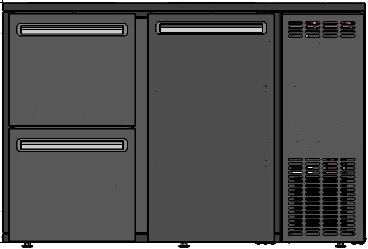 TC BBCL2-32 | Barová lednice s dveřmi a zásuvkami