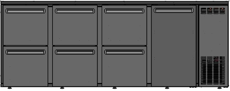 TC BBCL4-3332 | Barová lednice s dveřmi a zásuvkami