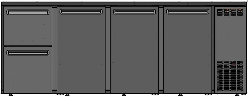 TC BBCL4-5222 | Barová lednice s dveřmi a zásuvkami