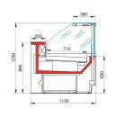 ZARA2 125 | Counter with straight glass and external aggr. S