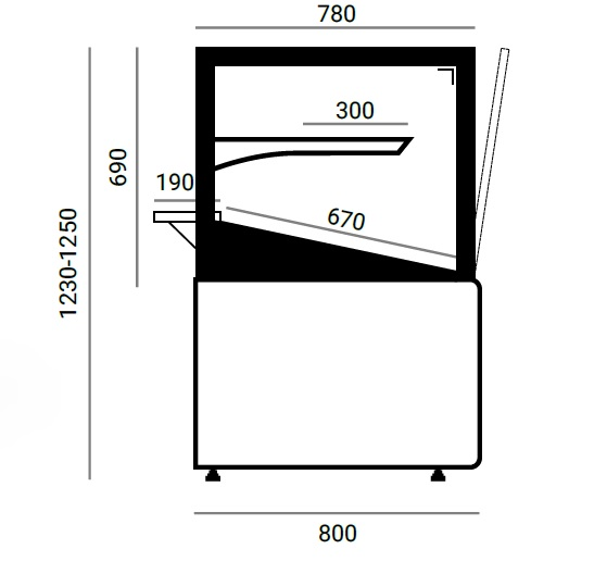 ROLLADA 970 | Neutral confectionary counter