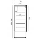 SCH-1-1/700 WESTA | Lednice s prosklenými dveřmi