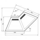 C-1 CL NW/90/NE CARMELLA | Neutral internal corner counter (90°)