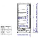 MODUS SGD 1.25/0.7 | Chladicí přístěnný pult s posuvnými dveřmi (bez agregátu) V