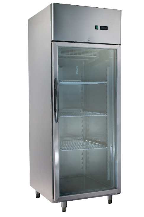 GNC740L1G INOX | Nerezová lednice s prosklenými dveřmi