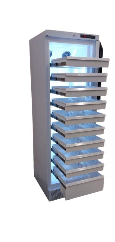 TC 400GDWHMED | Vitrínová lednice se zásuvkami | TCBohemia