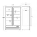 DC1080BB | Lednice s dvojitými skleněnými dveřmi