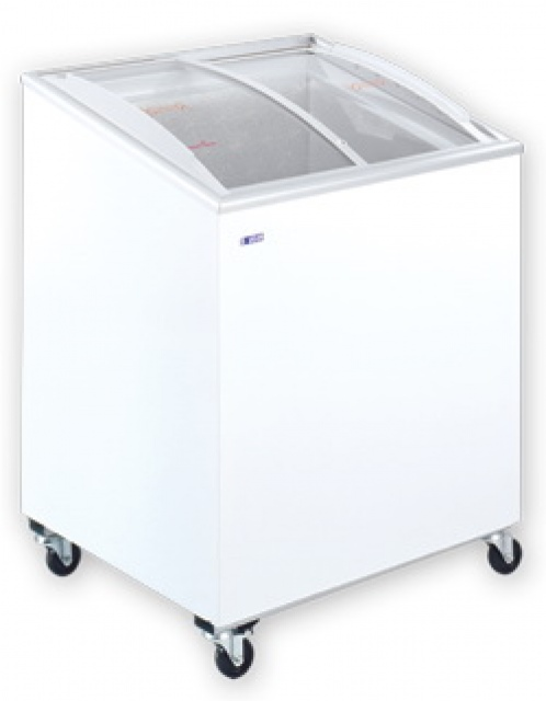 KH-CF200 SCEB | Chest freezer with slanting, sliding and convexed glass door