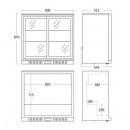 BB211SLBB | Two-door refrigerator with sliding glass doors