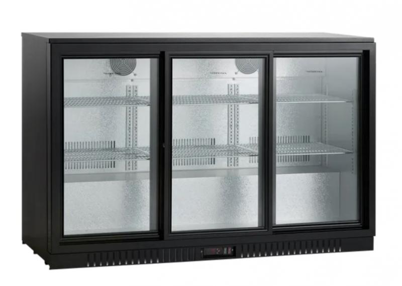 BB311HBA | Třídveřová lednice s prosklenými dveřmi