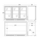 BB311HBA | Thre-door refrigerator with right-hinged glass doors